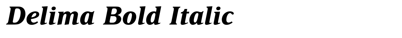 Delima Bold Italic